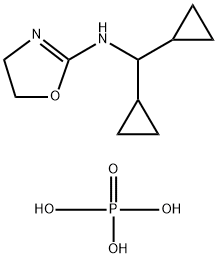 N-(ジシクロプロピルメチル)-4,5-ジヒドロ-2-オキサゾールアミン・りん酸 化学構造式