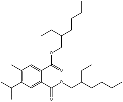4-メチル-5-(1-メチルエチル)-1,2-ベンゼンジカルボン酸ビス(2-エチルヘキシル) 化学構造式
