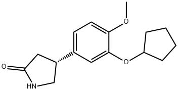 (4S)-4-[3-(CYCLOPENTYLOXY)-4-METHOXYPHENYL]PYRROLIDIN-2-ONE Struktur