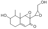 (3R)-5β,6β-エポキシ-4α,4aα-ジメチル-3β-ヒドロキシ-1,2,3,4,4a,5,6,7-オクタヒドロ-6-[(R)-2-(ヒドロキシメチル)オキシラン-2-イル]ナフタレン-7-オン 化学構造式