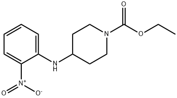 4-[(2-ニトロフェニル)アミノ]-1-ピペリジンカルボン酸エチル 化学構造式