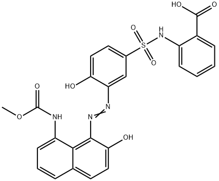 2-[[[4-hydroxy-3-[[2-hydroxy-8-[(methoxycarbonyl)amino]-1-naphthyl]azo]phenyl]sulphonyl]amino]benzoic acid Structure