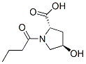 trans-4-hydroxy-1-(1-oxobutyl)-L-proline Structure
