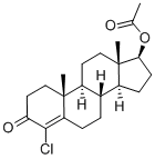醋酸氯睾酮 结构式