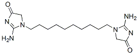 1,1'-(decane-1,10-diyl)bis[2-amino-1,5-dihydro-4H-imidazol-4-one] Struktur