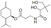 N-(2,4-ジヒドロキシ-3,3-ジメチル-1-オキソブチル)-β-アラニン(1R)-5β-メチル-2α-(1-メチルエチル)シクロヘキサン-1β-イル 化学構造式