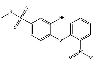 3-アミノ-N,N-ジメチル-4-[(2-ニトロフェニル)チオ]ベンゼンスルホンアミド 化学構造式