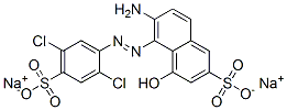 6-amino-5-[(2,5-dichloro-4-sulphophenyl)azo]-4-hydroxynaphthalene-2-sulphonic acid, sodium salt Struktur