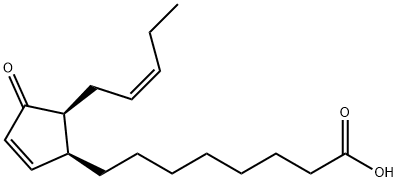 8-[(3S,4S)-4α-[(Z)-2-Pentenyl]-5-oxo-1-cyclopentene-3α-yl]octanoic acid Structure