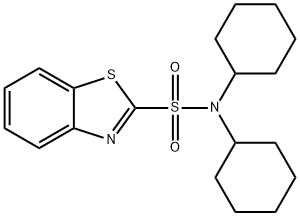 N,N-dicyclohexylbenzothiazole-2-sulphonamide Structure