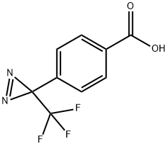 4-[3-(トリフルオロメチル)-3H-ジアジリン-3-イル]安息香酸 化学構造式
