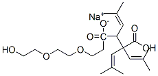 sodium 4-[2-[2-(2-hydroxyethoxy)ethoxy]ethyl] 2-(triisobutenyl)succinate Struktur