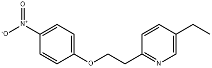 5-エチル-2-[2-(4-ニトロフェノキシ)エチル]ピリジン 化学構造式
