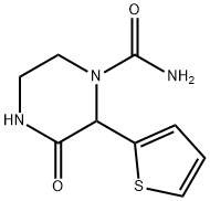 1-Piperazinecarboxamide, 3-oxo-2-(2-thienyl)- Structure