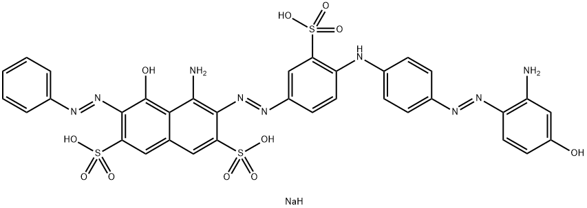4-アミノ-3-[[4-[[4-[(2-アミノ-4-ヒドロキシフェニル)アゾ]フェニル]アミノ]-3-(ソジオオキシスルホニル)フェニル]アゾ]-5-ヒドロキシ-6-(フェニルアゾ)-2,7-ナフタレンジスルホン酸ジナトリウム