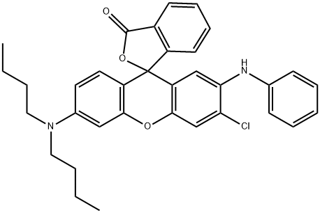 9'-[9H] xanthen]-3-one,3'-chloro-6'-(dibutylamino)-2'-(phenylamino)-Spiro [isobenzofuran-1(3H) Struktur