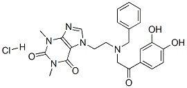 7-[2-[[2-(3,4-dihydroxyphenyl)-2-oxoethyl](phenylmethyl)amino]ethyl]-3,7-dihydro-1,3-dimethyl-1H-purine-2,6-dione monohydrochloride Structure
