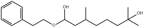 3,7-dimethyl-1-(2-phenylethoxy)octane-1,7-diol Struktur