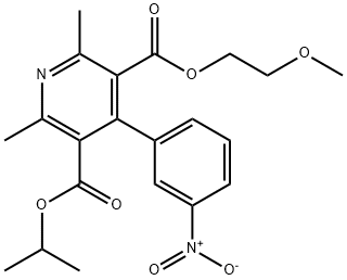 NIMODIPINE RELATED COMPOUND A (50 MG) (2-METHOXYETHYL  1-METHYLETHYL 2,6-DIMETHYL-4-(3-NITROPHENYL)PYRIDINE-3,5-DICARBOXYLATE) Struktur
