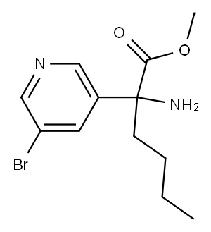 methyl 2-amino-2-(5-bromopyridin-3-yl)hexanoate Structure