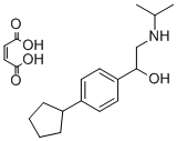 Benzenemethanol, 4-cyclopentyl-alpha-(((1-methylethyl)amino)methyl)-,  (Z)-2-butenedioate (1:1) Structure