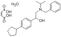 Benzenemethanol, 4-cyclopentyl-alpha-(((1-methylethyl)(phenylmethyl)am ino)methyl)-, (Z)-2-butenedioate, hydrate Structure