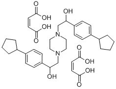 alpha-(4-Cyclopentylphenyl)-1,4-piperazinediethanol (Z)-2-butenedioate  (1:2) Struktur