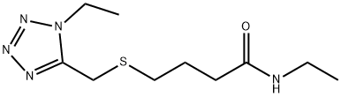 Butanamide, N-ethyl-4-(((1-ethyl-1H-tetrazol-5-yl)methyl)thio)- Structure