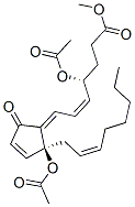 (4R,5Z,7E,12S,14Z)-4,12-Bis(acetyloxy)-9-oxoprosta-5,7,10,14-tetren-1-oic acid methyl ester Structure
