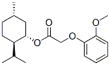 (2-メトキシフェノキシ)酢酸(1R)-5β-メチル-2α-(1-メチルエチル)シクロヘキサン-1-イル 化学構造式
