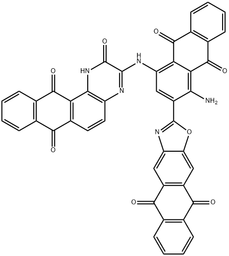 3-[[4-amino-3-(5,10-dihydro-5,10-dioxoanthra[2,3-d]oxazol-2-yl)-9,10-dihydro-9,10-dioxo-1-anthryl]amino]naphth[2,3-f]quinoxaline-2,7,12(1H)-trione Structure