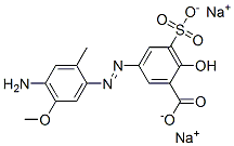 5-[(4-amino-5-methoxy-o-tolyl)azo]-3-sulphosalicylic acid, sodium salt Structure