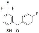 4-フルオロフェニル[2-メルカプト-5-(トリフルオロメチル)フェニル]ケトン 化学構造式