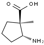 Cyclopentanecarboxylic acid, 2-amino-1-methyl-, trans- (9CI) Struktur