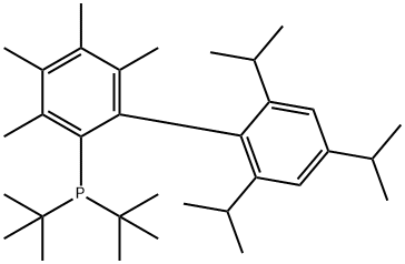 2-二叔丁基磷-3,4,5,6-四甲基-2',4',6'-三异丙基联苯 结构式