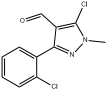 5-CHLORO-3-(2-CHLOROPHENYL)-1-METHYL-1H-PYRAZOLE-4-CARBOXALDEHYDE Structure