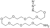 O-(2-氨基乙基)-O′-(2-叠氮乙基)七聚乙二醇 结构式