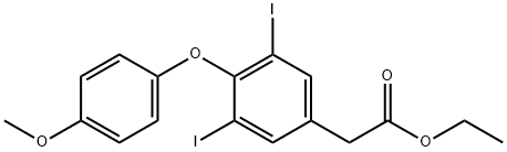 ethyl 3,5-diiodo-4-(4-methoxyphenoxy)phenylacetate Structure