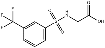 N-[3-(三氟甲基)苯磺酰基]甘氨酸 结构式