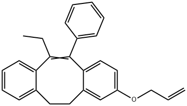 5,6-Dihydro-3-allyloxy-11-ethyl-12-phenyldibenzo[a,e]cyclooctene 结构式