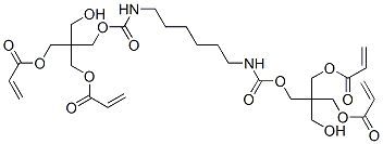 2,17-bis(hydroxymethyl)-5,14-dioxo-2,17-bis[[(1-oxoallyl)oxy]methyl]-4,15-dioxa-6,13-diazaoctadecane-1,18-diyl diacrylate Structure