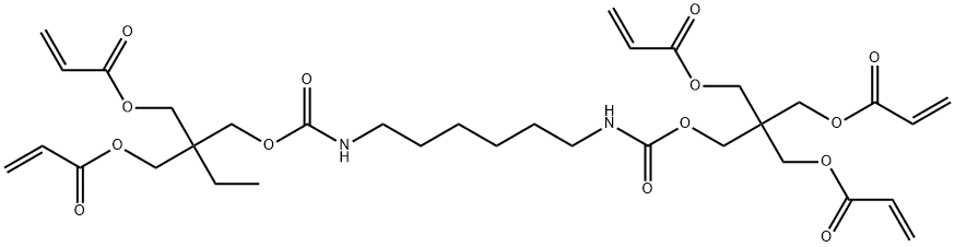 2,2-bis[[(1-oxoallyl)oxy]methyl]butyl 10,16-dioxo-13,13-bis[[(1-oxoallyl)oxy]methyl]-11,15-dioxa-2,9-diazaoctadec-17-enoate Structure