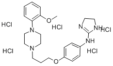 1H-Imidazol-2-amine, 4,5-dihydro-N-(4-(3-(4-(2-methoxyphenyl)-1-pipera zinyl)propoxy)phenyl)-, pentahydrochloride Structure