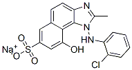 sodium 1-(2-chloroanilino)-9-hydroxy-2-methylnaphth[1,2-d]imidazole-7-sulphonate Structure