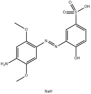 sodium 3-[(4-amino-2,5-dimethoxyphenyl)azo]-4-hydroxybenzenesulphonate Structure