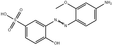 3-[(4-amino-2-methoxyphenyl)azo]-4-hydroxybenzenesulphonic acid Structure