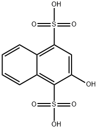 2-hydroxynaphthalene-1,4-disulphonic acid  Structure