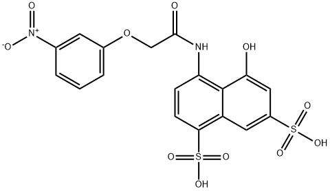 5-hydroxy-4-[[(3-nitrophenoxy)acetyl]amino]naphthalene-1,7-disulphonic acid Structure
