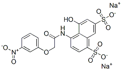 disodium 5-hydroxy-4-[[(3-nitrophenoxy)acetyl]amino]naphthalene-1,7-disulphonate Structure
