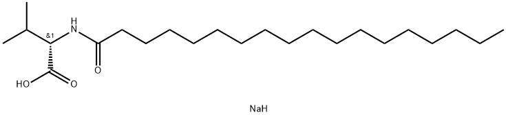 N-十八酰基-L-缬氨酸-钠盐 结构式